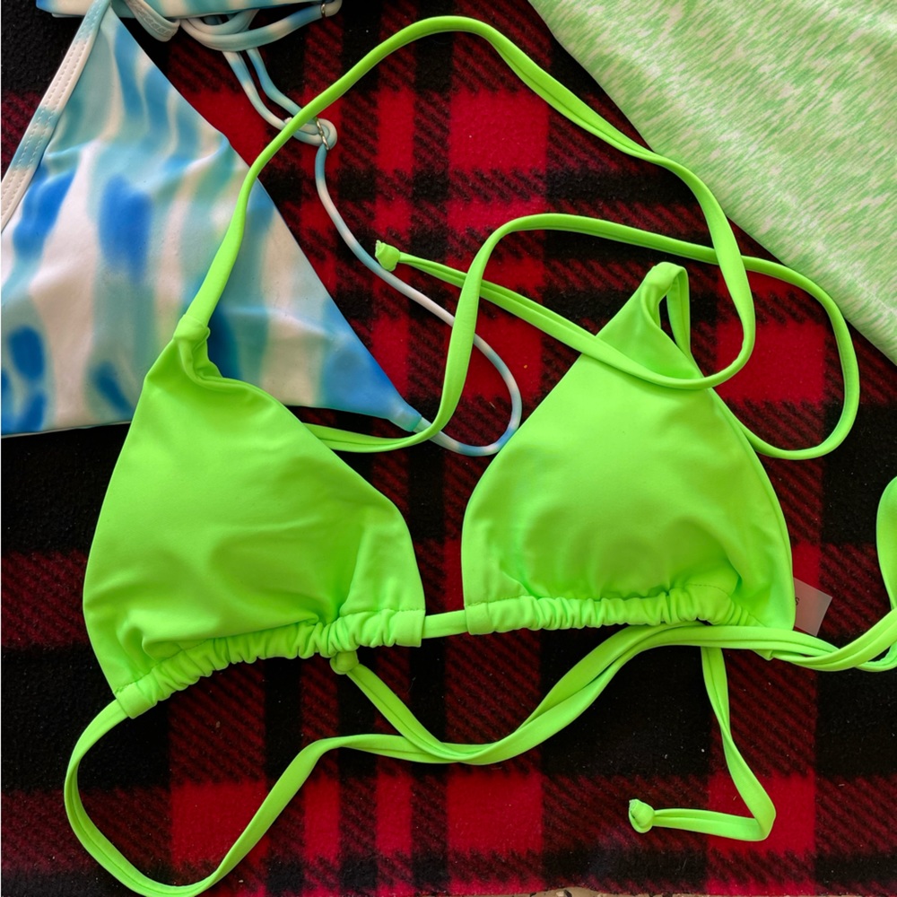 Neon Green Bathing Suit Top